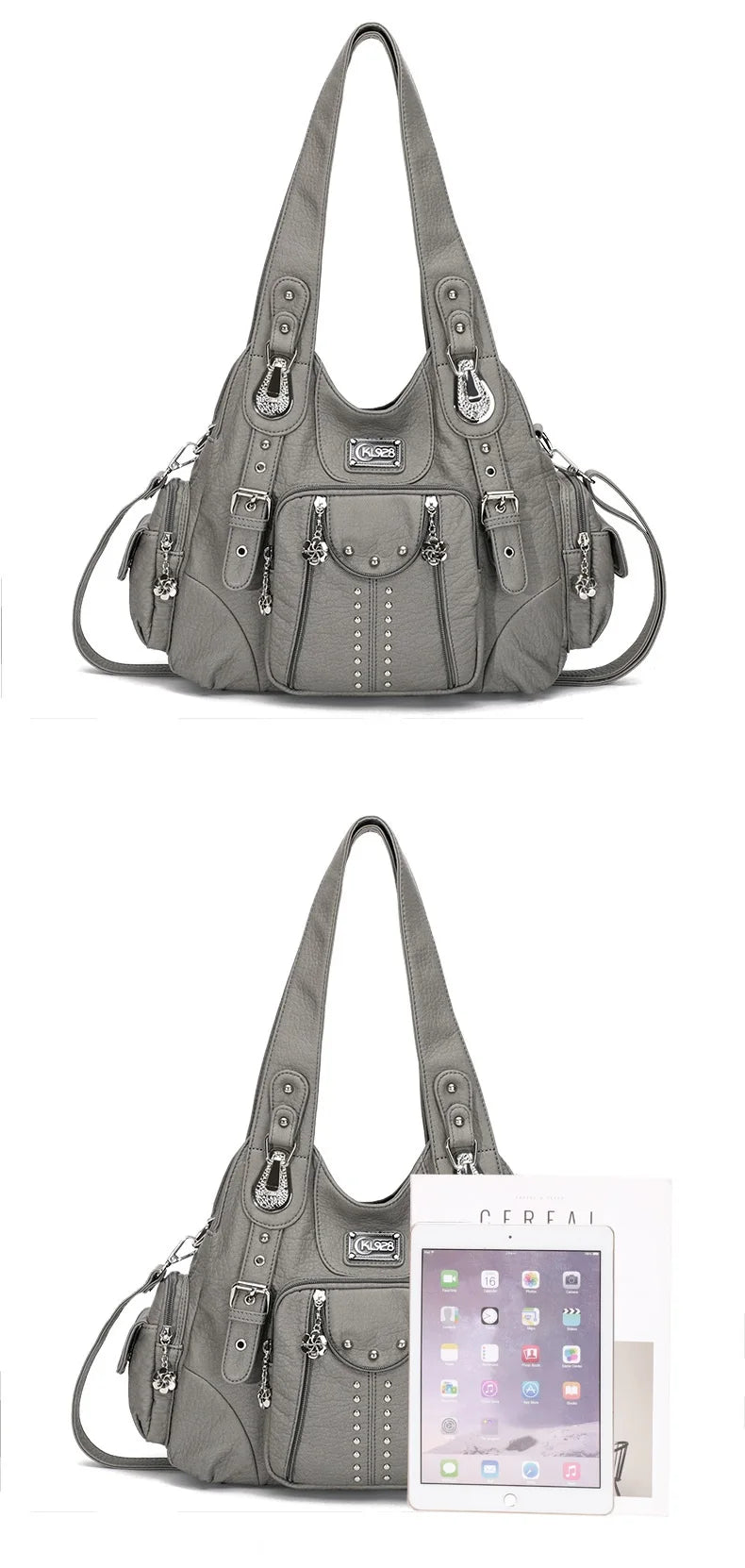 Angelkiss Bag Women Fashion Handbags Women Shoulder Bags PU Leather Handbag Female Satchel Big Shoulder Purse Bag bolsa feminina