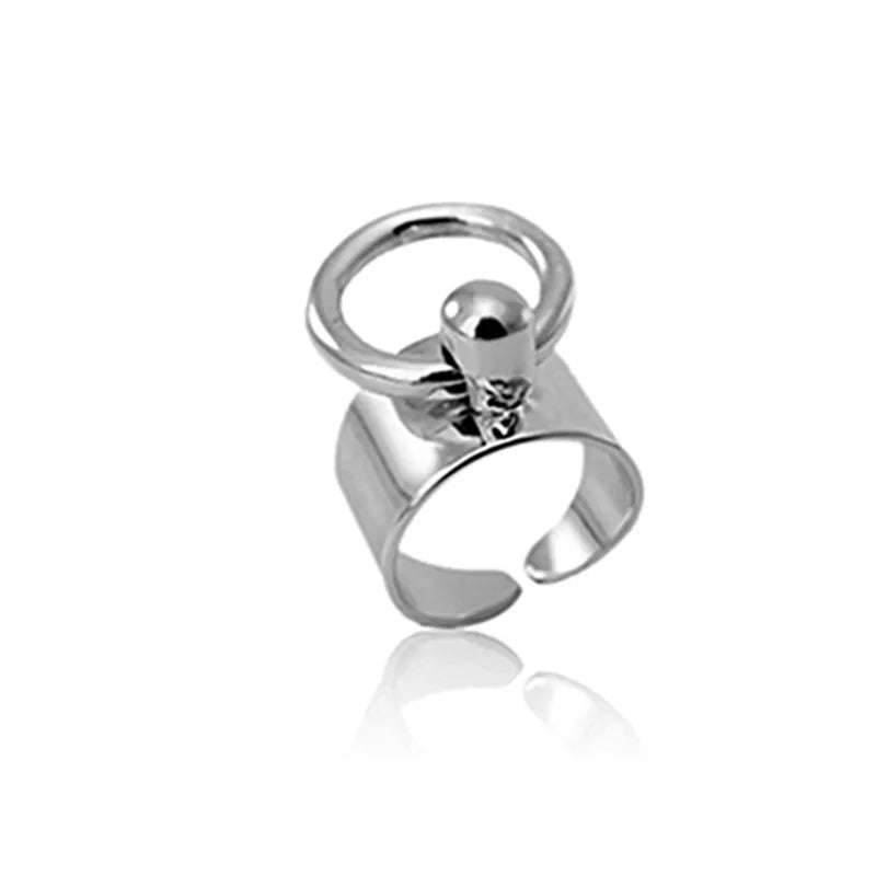Fashion circle ring Minimalism wind Rings of metal fan ring delicate woman man ring 2021