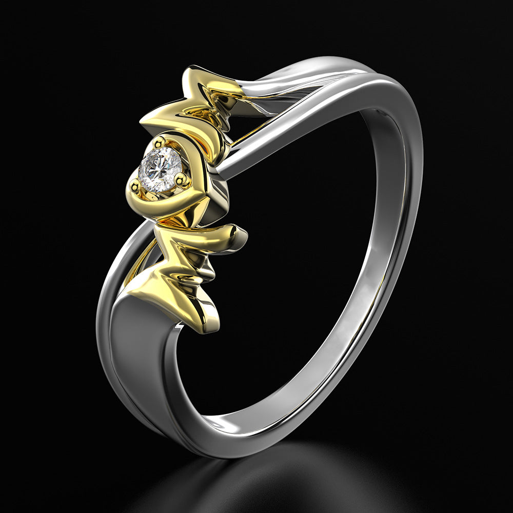 Fashion Real 18k Gold Rings for Women Finger Rings for Wedding Engagemenfine Jewelry Dating for Wife/mom Trendy Diamond Rings