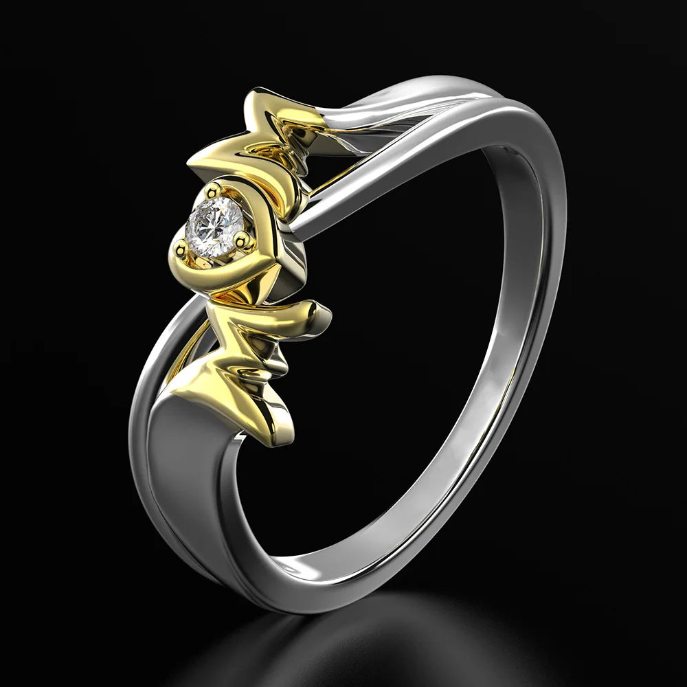 Fashion Real 18k Gold Rings for Women Finger Rings for Wedding Engagemenfine Jewelry Dating for Wife/mom Trendy Diamond Rings