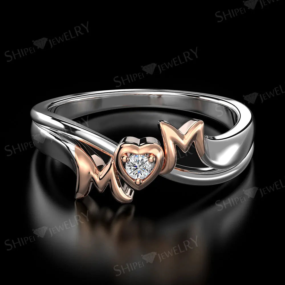 Fashion Real 18k Gold Rings for Women Finger Rings for Wedding Engagemenfine Jewelry Dating for Wife/mom Trendy Diamond Rings