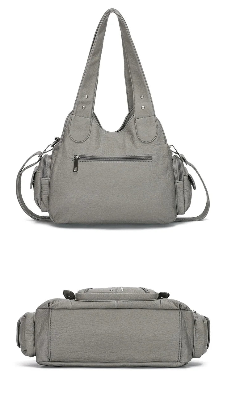 Angelkiss Bag Women Fashion Handbags Women Shoulder Bags PU Leather Handbag Female Satchel Big Shoulder Purse Bag bolsa feminina