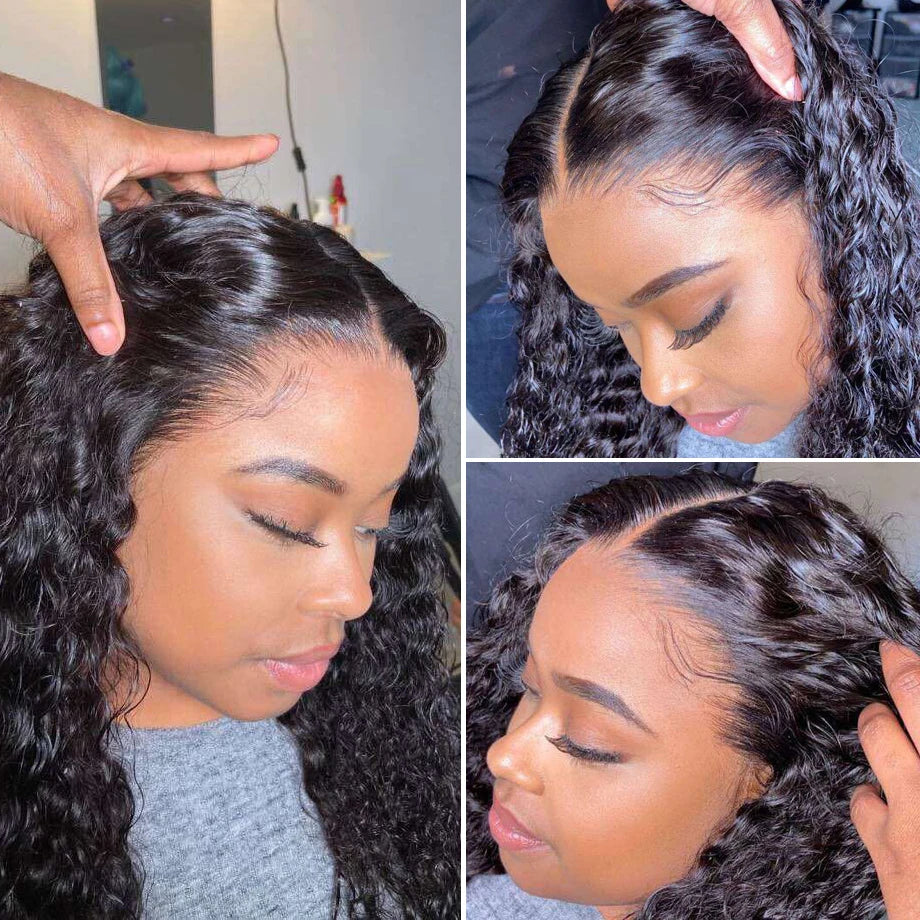 Deep Wave Frontal Wig Hd Lace Wig 13x6 100% Curly Human Hair Wig Accessories For Women Preplucked 13x4 Lace Front wigs