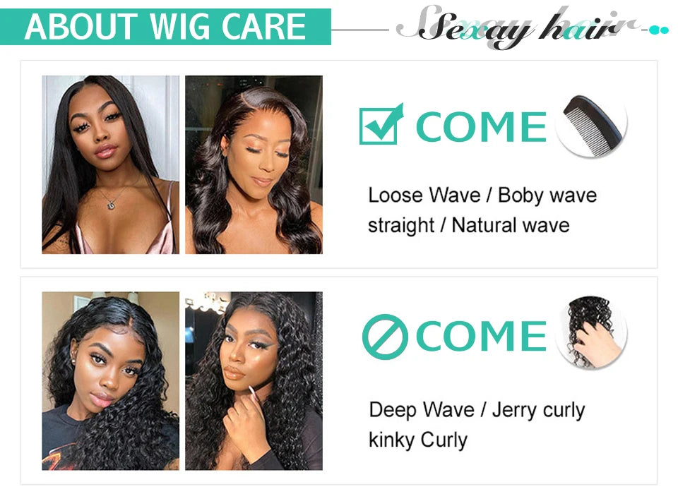 PU Fake Scalp Human Hair Wigs With Bangs 16-32 Inch Brazilian Deep Wave Curly Bangs Human Hair Fringe Wig 180 Density For Women