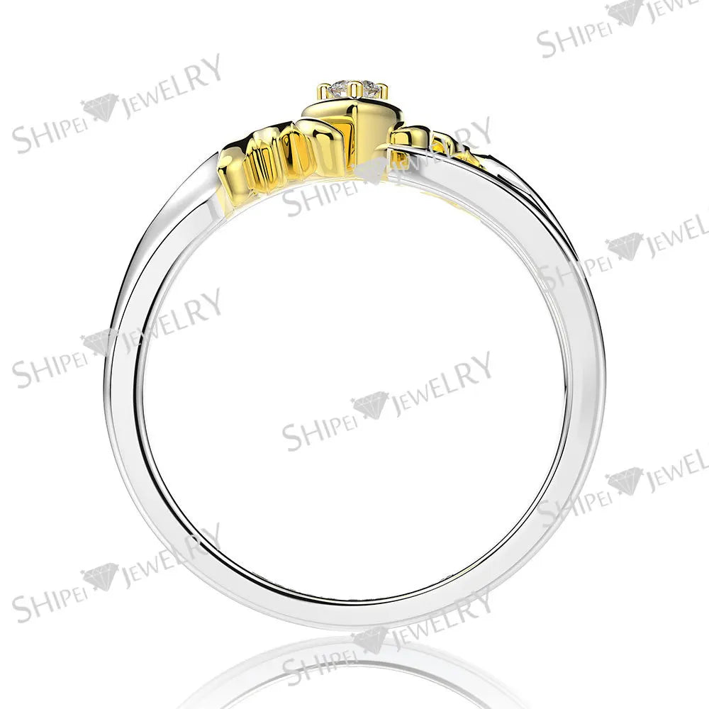 Fashion Real 18k Gold Rings for Women Finger Rings for Wedding Engagemenfine Jewelry Dating for Wife/mom Trendy Diamond Rings
