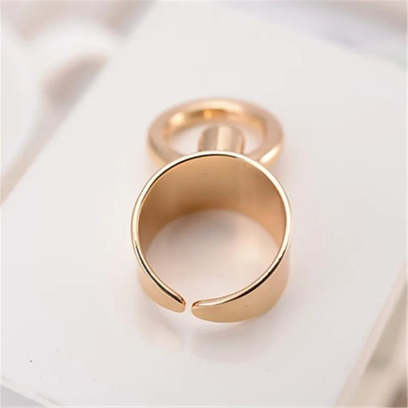 Fashion circle ring Minimalism wind Rings of metal fan ring delicate woman man ring 2021