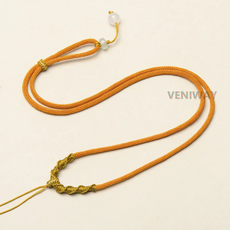 Necklaces Woman Trend 2024 DIY Jewellery Making Accessories Spiral Necklaces with Pendant Handwoven Chain for Needlework Rope