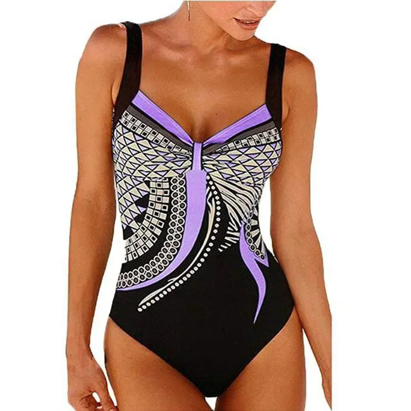 One-Piece Swimsuits Swimming Suit For Women Bodysuit Women Female Swimwear Bath Clothing Beach Wear With Pad Wire Free Print