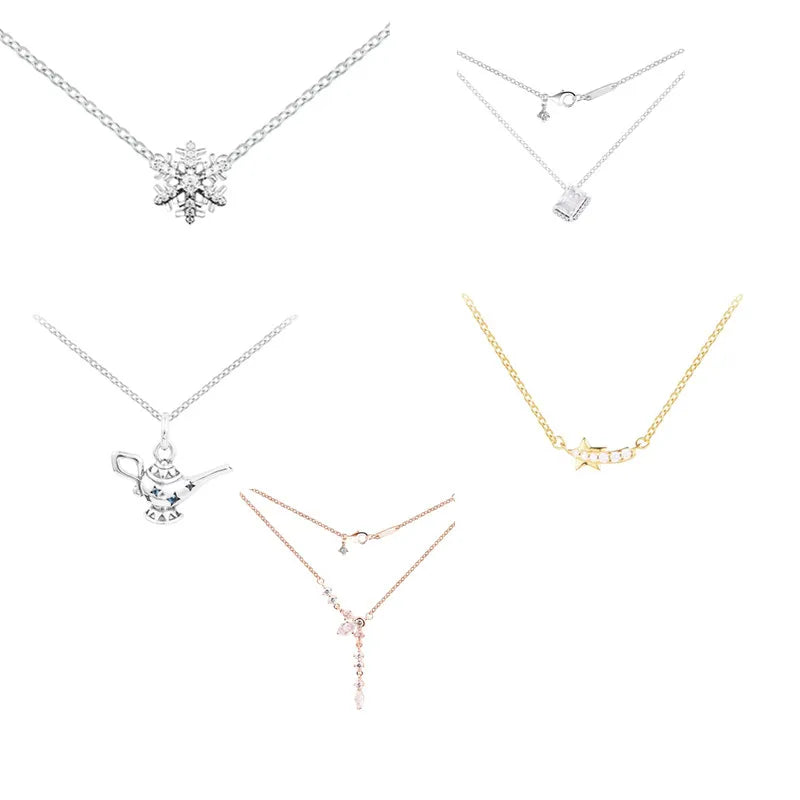Necklaces for Women Ketten Fashion S925 New Sterling Silver Collier Choker Jewelry Female Chain Necklaces