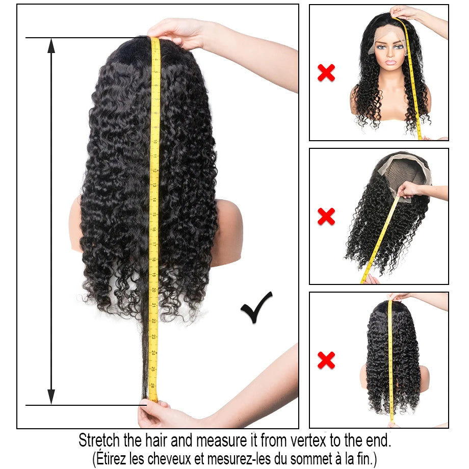 Deep Wave Frontal Wig Hd Lace Wig 13x6 100% Curly Human Hair Wig Accessories For Women Preplucked 13x4 Lace Front wigs