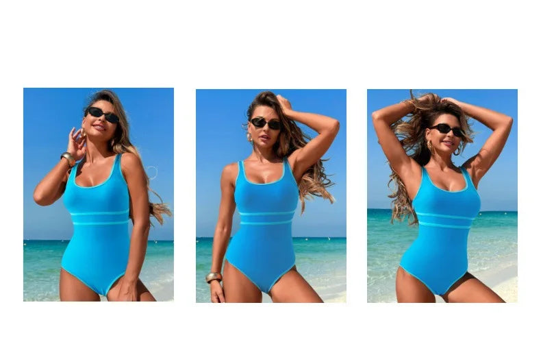 Women's Professional Hot Spring One-piece Swimsuit Ins Style Huludao Swimwear Beachwear Monokini Female Swimming Suits
