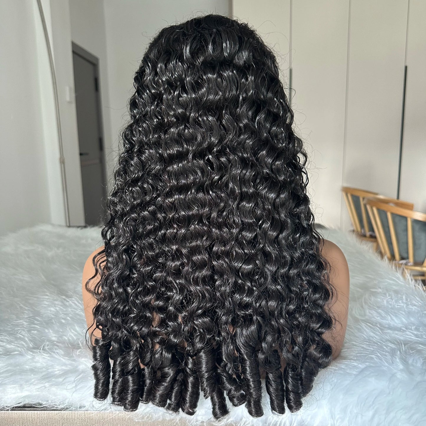 Burmese Curly Human Hair Wig Vietnamese Hair 13X6 Lace Front Wigs Human Hair 200% Density Transparent Lace Front Wig
