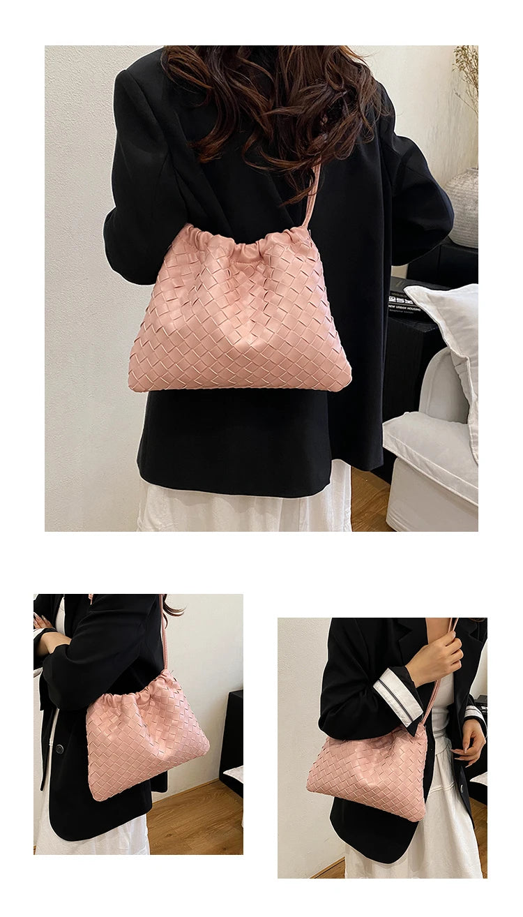 Luxury Designer Paris Fashion Elegant Handbag In Solid Color With Trendy Design For Business Commuter Women