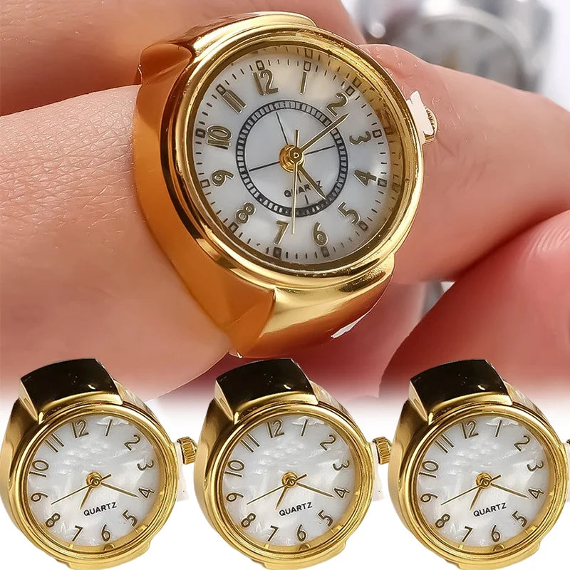 Fashion Rings Finger Watches Fashion Party Quartz Watches Unisex Couple Rings Jewelry Gift Real