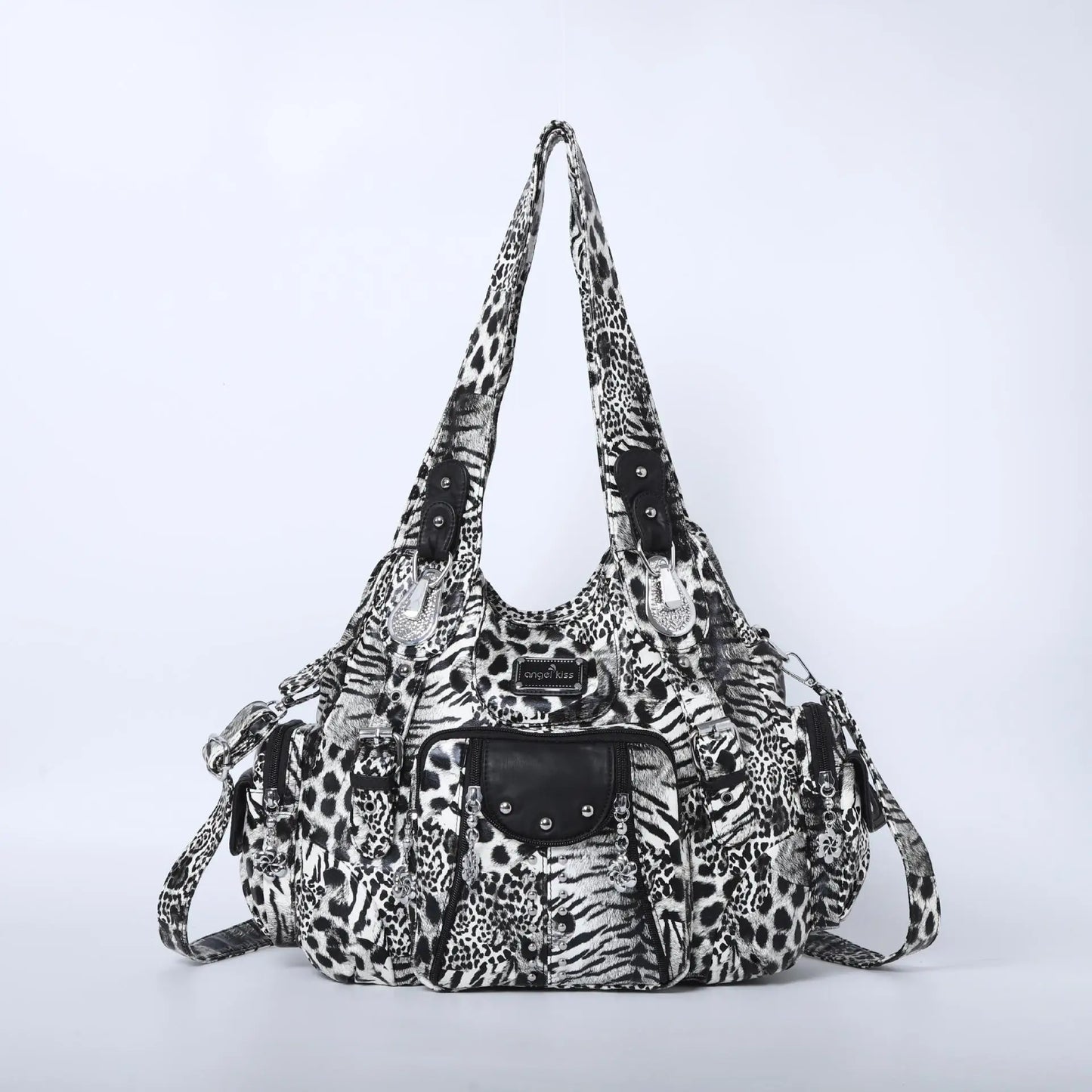Angelkiss Bag Women Fashion Handbags Women Shoulder Bags PU Leather Handbag Female Satchel Big Shoulder Purse Bag bolsa feminina