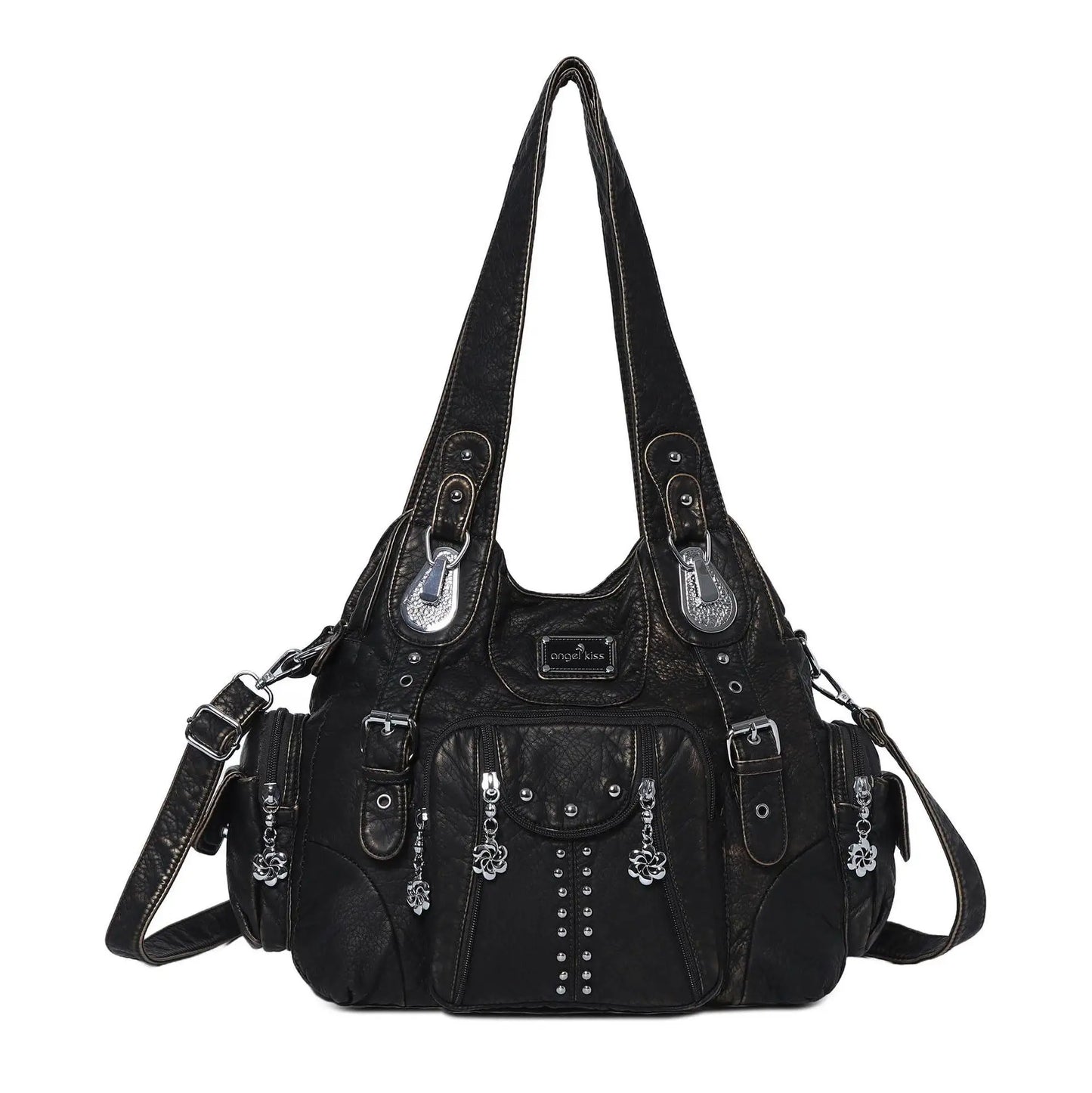 Angelkiss Bag Women Fashion Handbags Women Shoulder Bags PU Leather Handbag Female Satchel Big Shoulder Purse Bag bolsa feminina