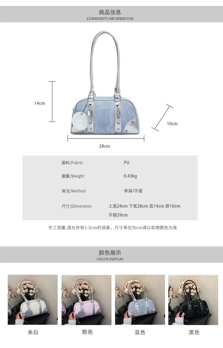 2025 New! Women's Fashion - Forward Color - Blocking Boston Bag - Versatile Underarm Carry for Casual Commuting & Daily Chic