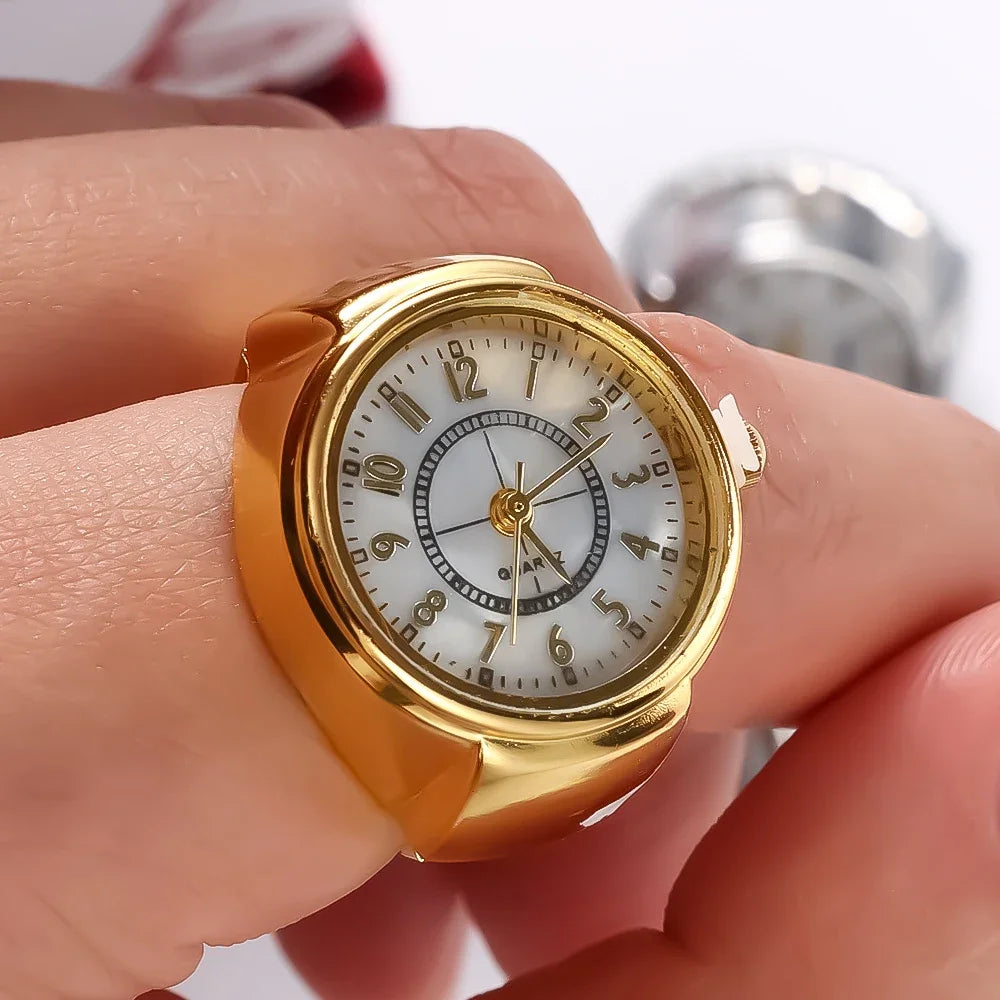 Fashion Rings Finger Watches Fashion Party Quartz Watches Unisex Couple Rings Jewelry Gift Real
