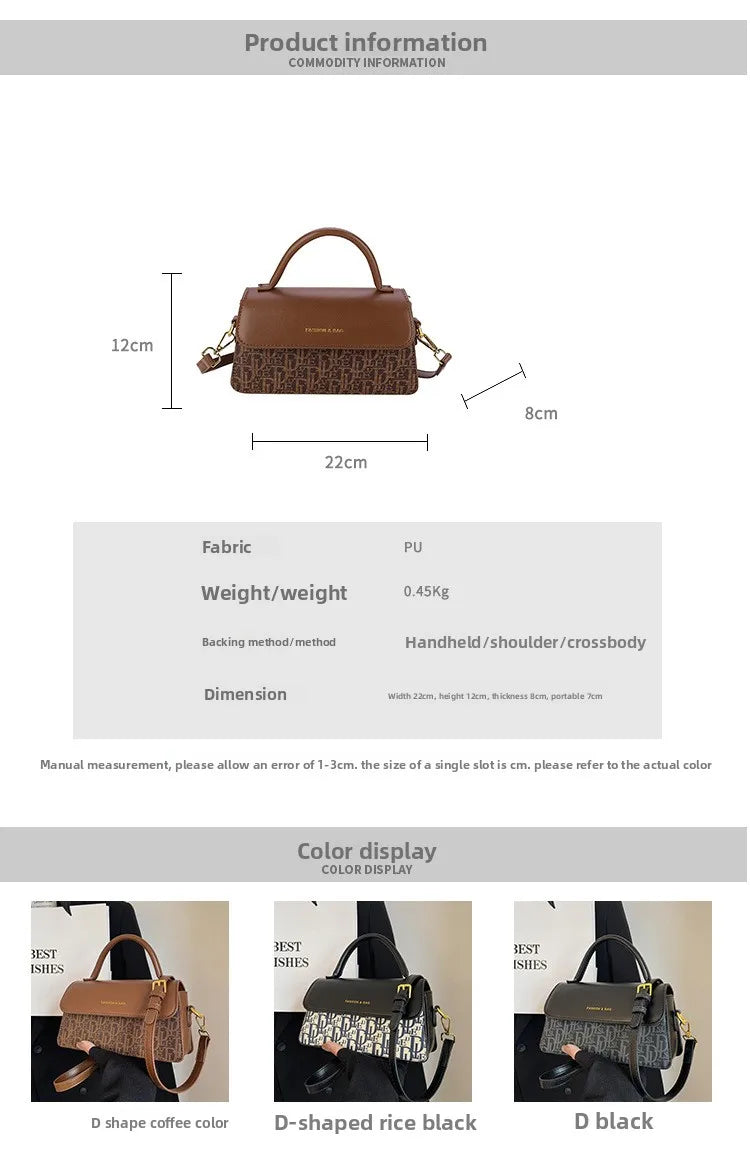 2025 fashionable new women's bag with stylish letter print design, versatile shoulder bag, casual and simple crossbody bag