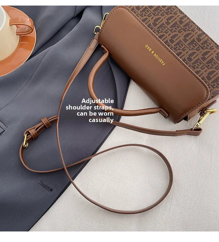 2025 fashionable new women's bag with stylish letter print design, versatile shoulder bag, casual and simple crossbody bag