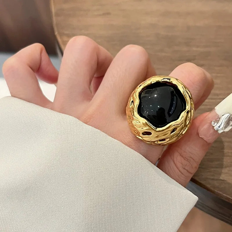 Fashion Jewelry Pretty Design Geometric Big Rings For Women Female Gifts Hot Sale Finger Accessories 2024 Trend New