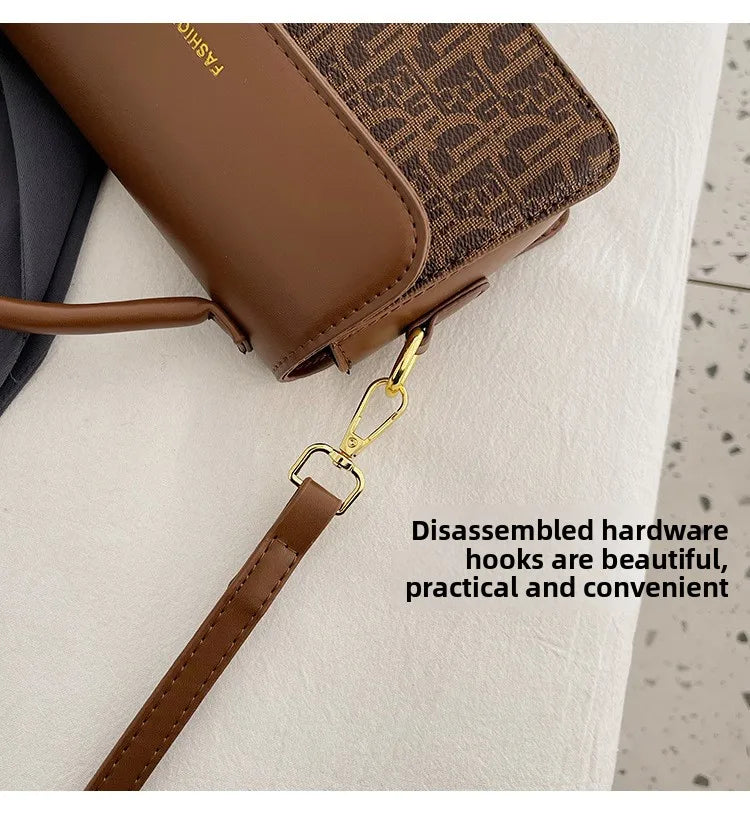 2025 fashionable new women's bag with stylish letter print design, versatile shoulder bag, casual and simple crossbody bag