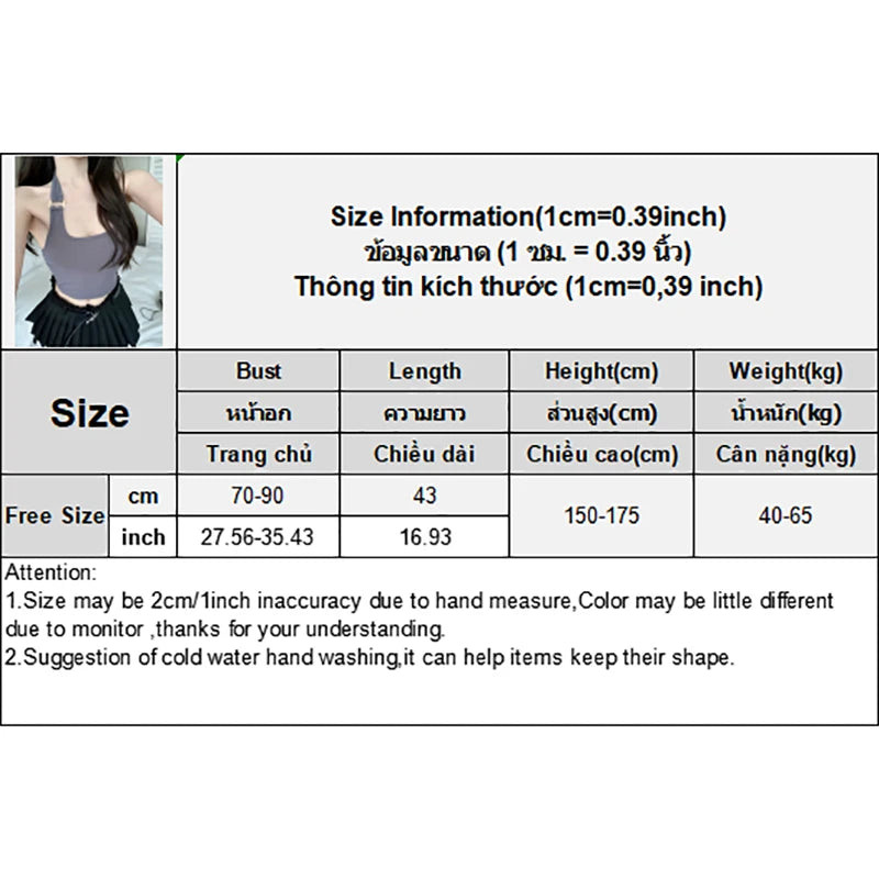 Summer Hotsweet Halter Tank Top Women Solid Color Sleeveless Slim Camisole With Bra Pad