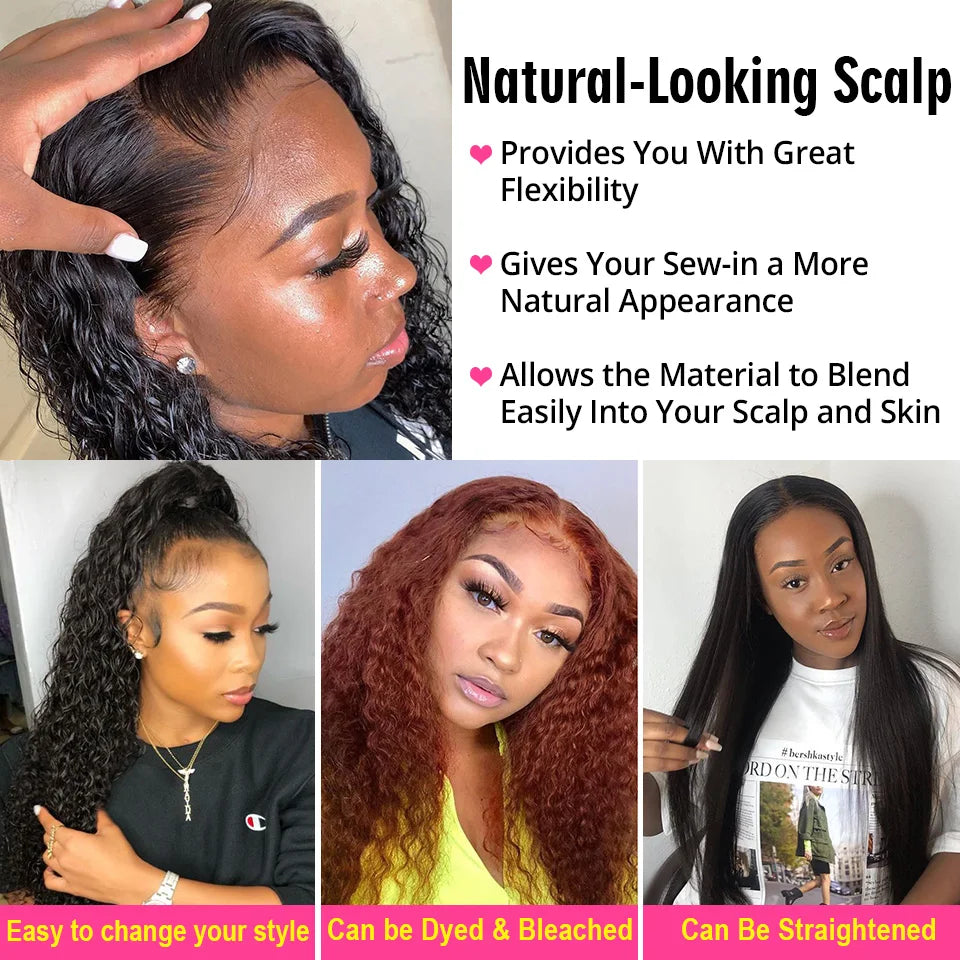 Long Kinky Curly Human Hair Wig For Women Raw Indian Hair 13X4 Transparent Lace Frontal Wig Pre-plucked 30 Inch Natural Color