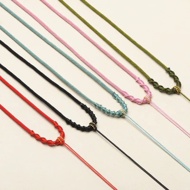 Necklaces Woman Trend 2024 DIY Jewellery Making Accessories Spiral Necklaces with Pendant Handwoven Chain for Needlework Rope