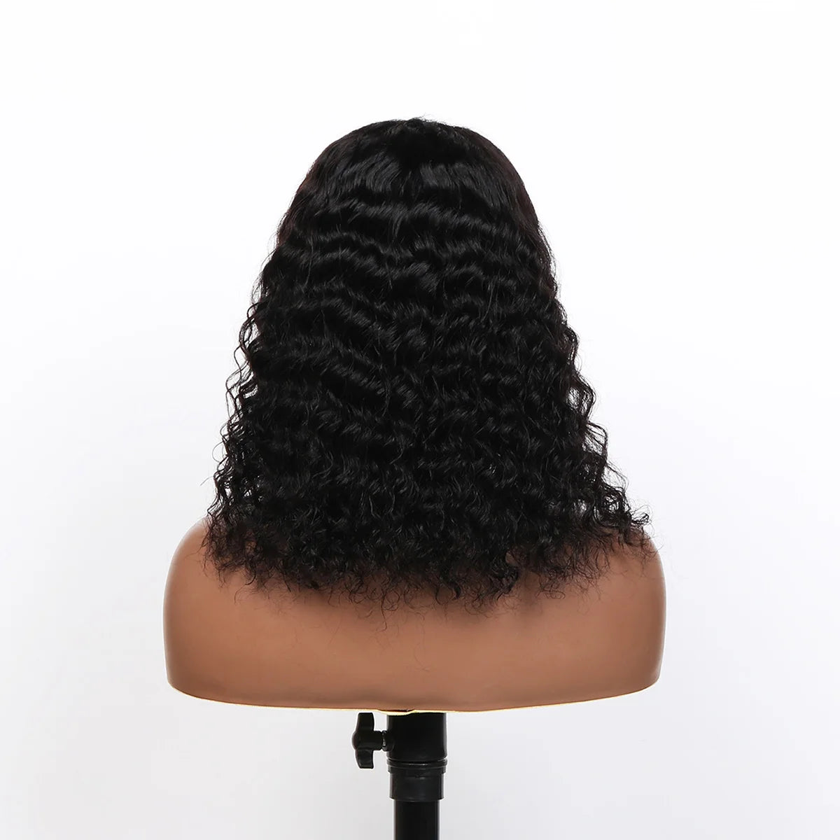 Deep Wave 180% Density Pre-Plucked Side Part Short Bob 13*4 Lace Frontal Brazilian Virgin Human Hair Wigs For Black Woman