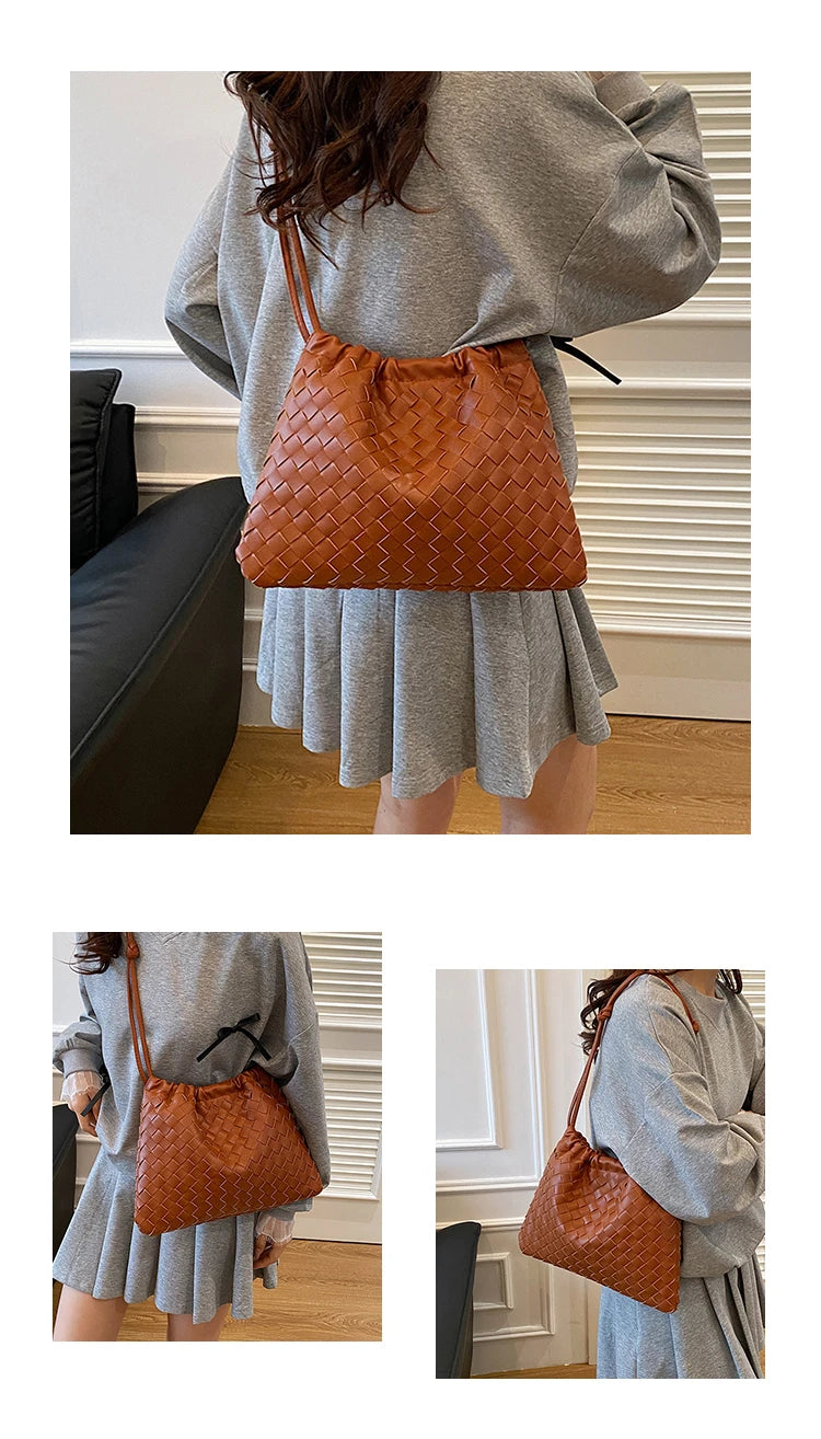 Luxury Designer Paris Fashion Elegant Handbag In Solid Color With Trendy Design For Business Commuter Women