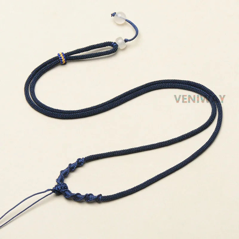 Necklaces Woman Trend 2024 DIY Jewellery Making Accessories Spiral Necklaces with Pendant Handwoven Chain for Needlework Rope