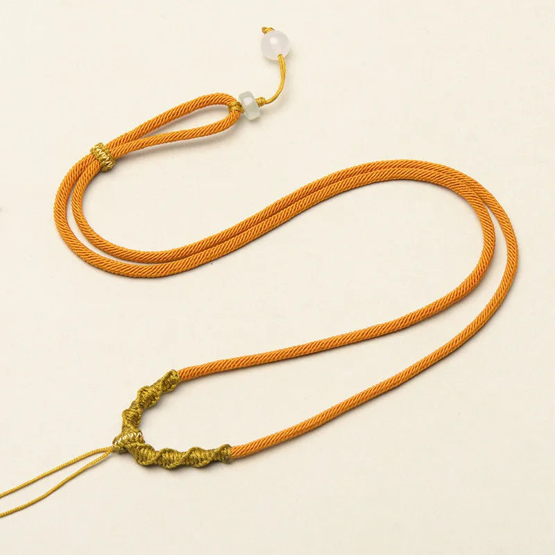 Necklaces Woman Trend 2024 DIY Jewellery Making Accessories Spiral Necklaces with Pendant Handwoven Chain for Needlework Rope