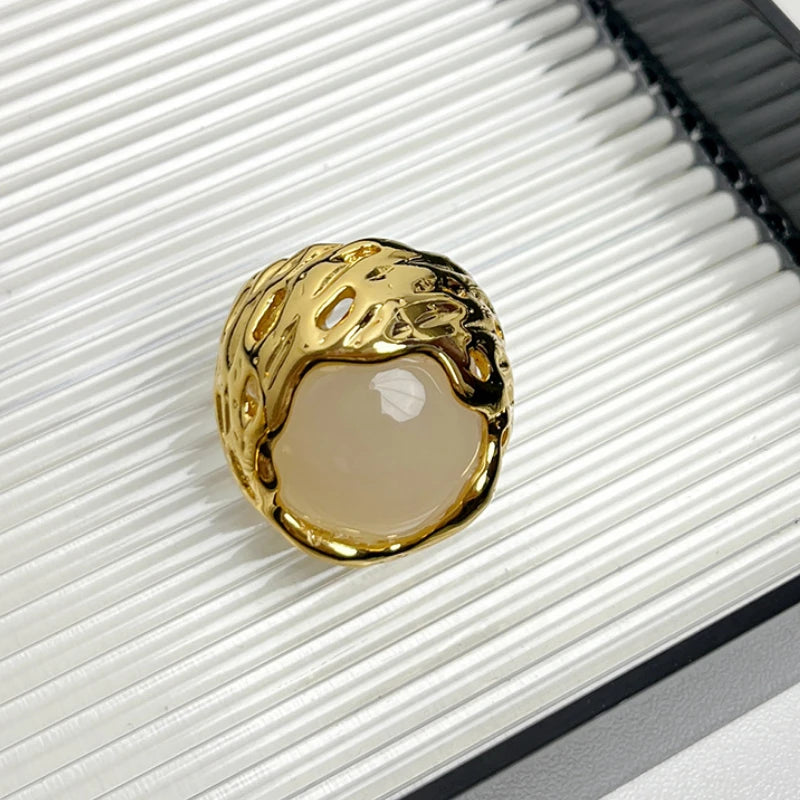Fashion Jewelry Pretty Design Geometric Big Rings For Women Female Gifts Hot Sale Finger Accessories 2024 Trend New