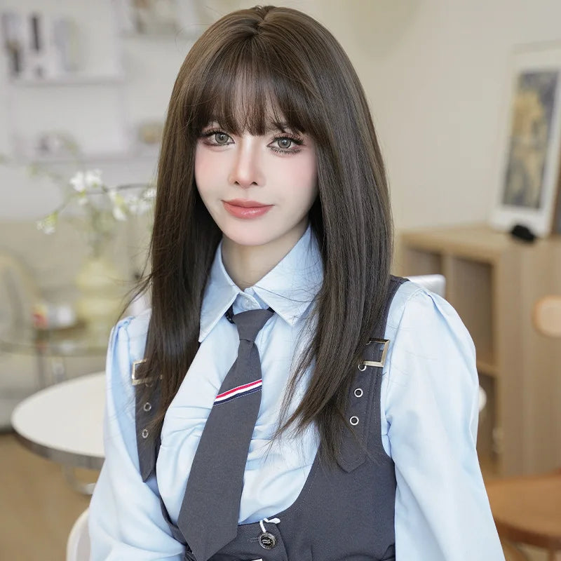 Long Straight Synthetic Wig for Women Natural Look Daily Party Fashion Celebrity Style Full Head Hair Extension