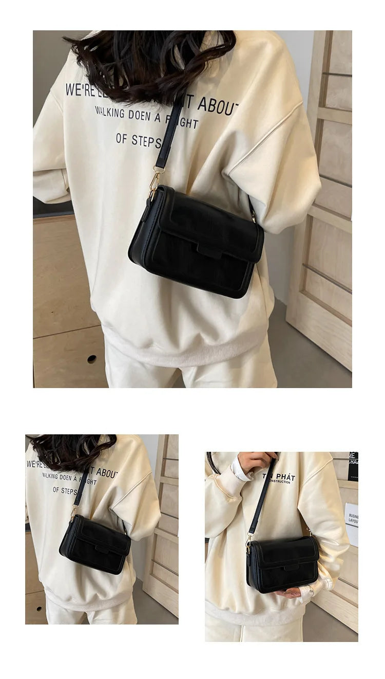 2025 New Fashion Glossy Square Bag for Women, Minimalist Versatile Shoulder Bag Crossbody Purse, Office Commuter Handbag, Trendy