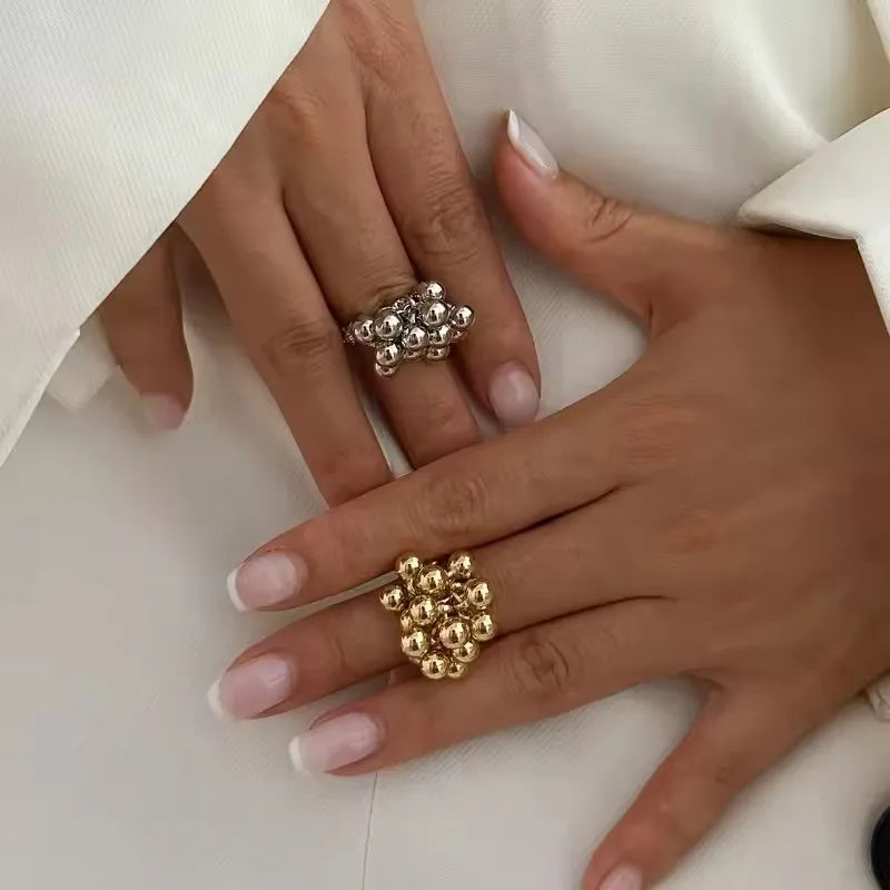 Fashion Ring Trendy Smooth Rings for Women Couple Vintage Geometric Handmade Rings Wedding Jewelry Gift e778