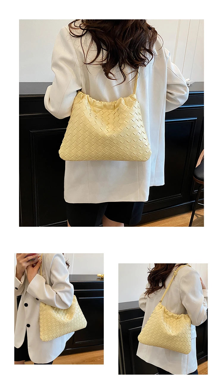 Luxury Designer Paris Fashion Elegant Handbag In Solid Color With Trendy Design For Business Commuter Women