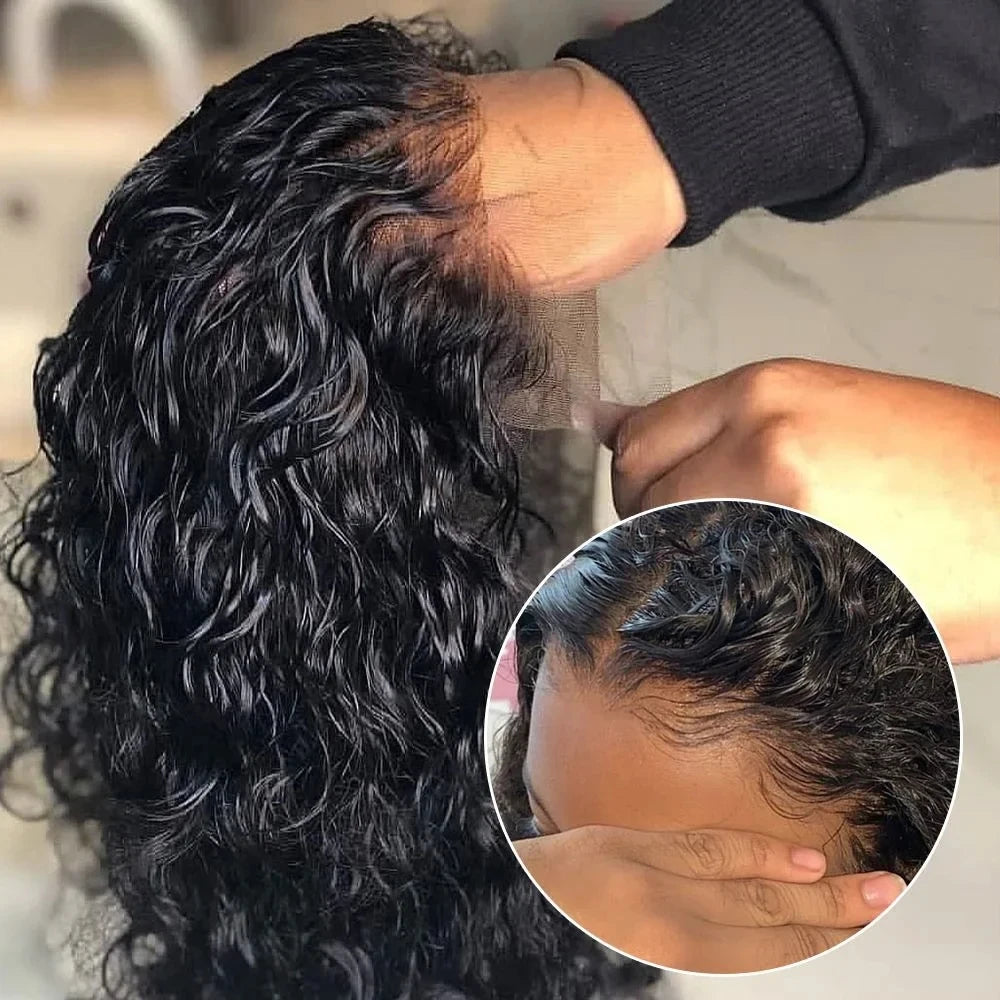 Wear And Go 13x4 Deep Wave Human Hair Short Bob Wigs For Women Ready To Go Glueless Kinky Curly Lace Front Wig Pre Cut No Lace