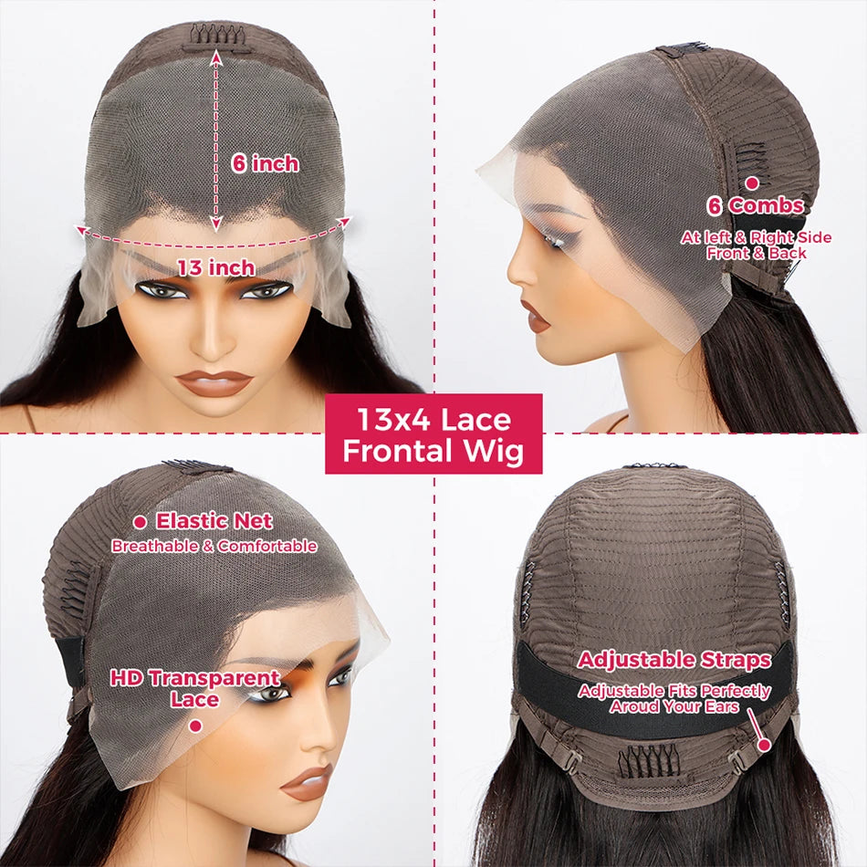 Deep Wave Wig Human Hair 13x4 Hd Lace Frontal Wig Water Wave Lace Front Wig Brazilian Pre Plucked Curly Wigs For Women