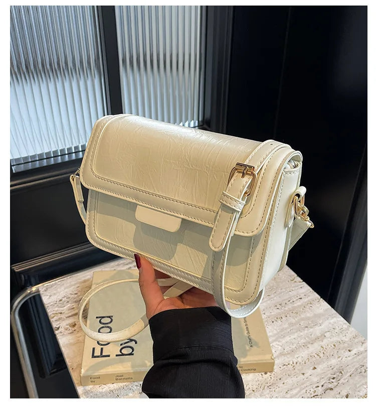 2025 New Fashion Glossy Square Bag for Women, Minimalist Versatile Shoulder Bag Crossbody Purse, Office Commuter Handbag, Trendy