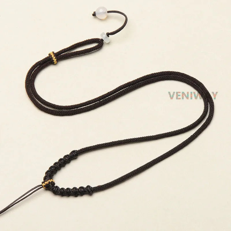 Necklaces Woman Trend 2024 DIY Jewellery Making Accessories Spiral Necklaces with Pendant Handwoven Chain for Needlework Rope