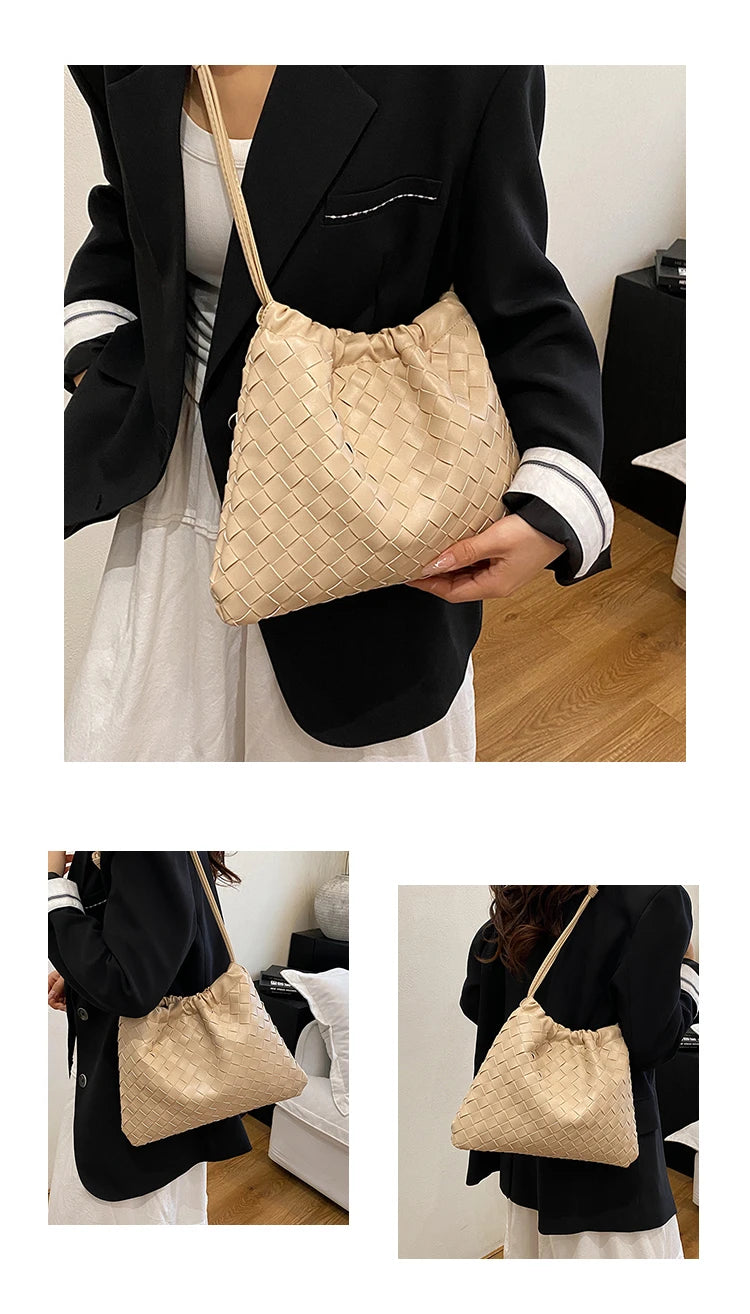 Luxury Designer Paris Fashion Elegant Handbag In Solid Color With Trendy Design For Business Commuter Women