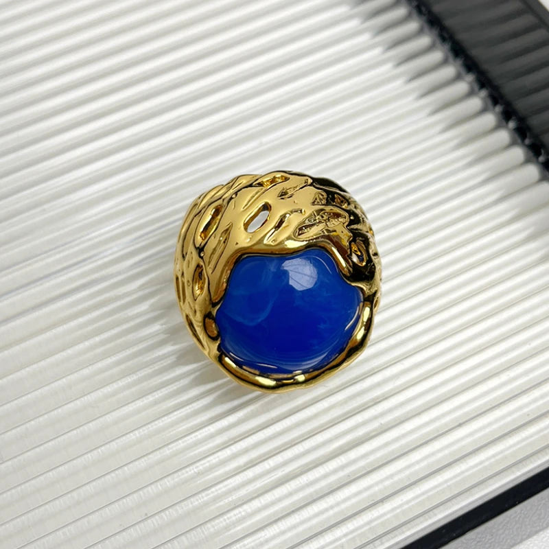 Fashion Jewelry Pretty Design Geometric Big Rings For Women Female Gifts Hot Sale Finger Accessories 2024 Trend New