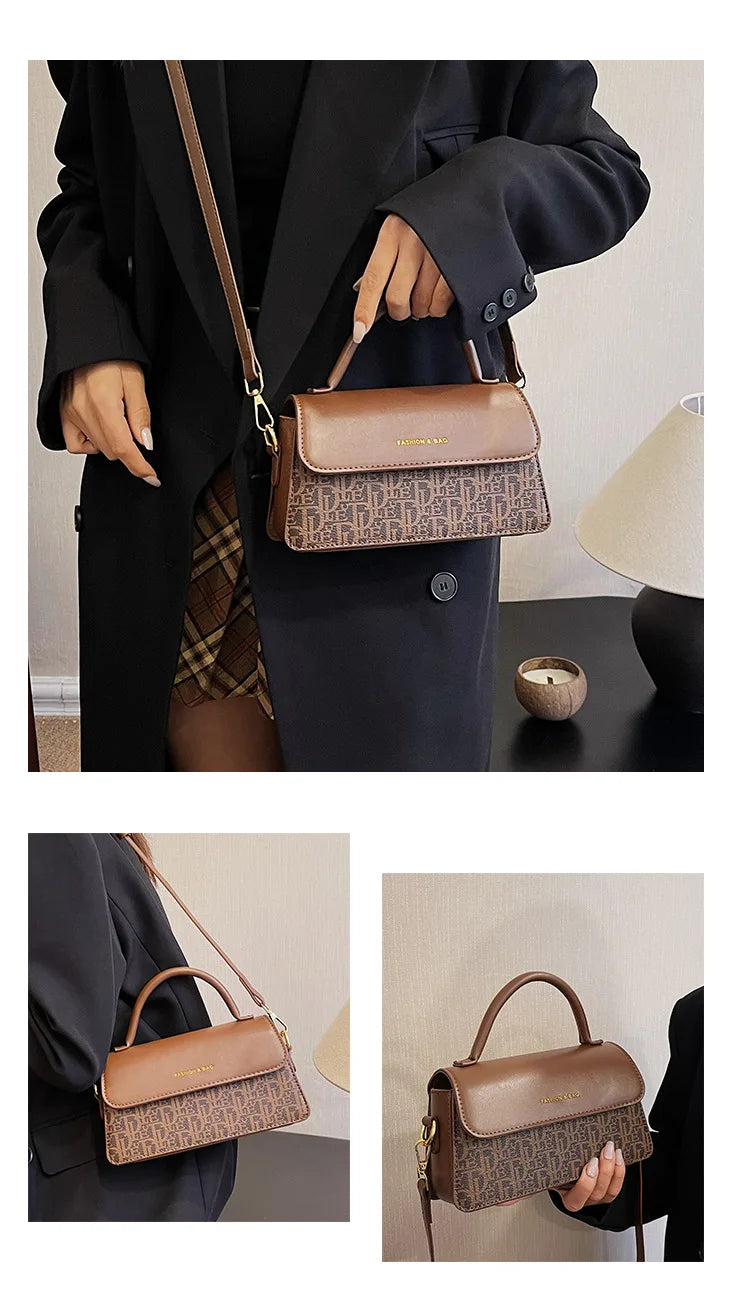 2025 fashionable new women's bag with stylish letter print design, versatile shoulder bag, casual and simple crossbody bag