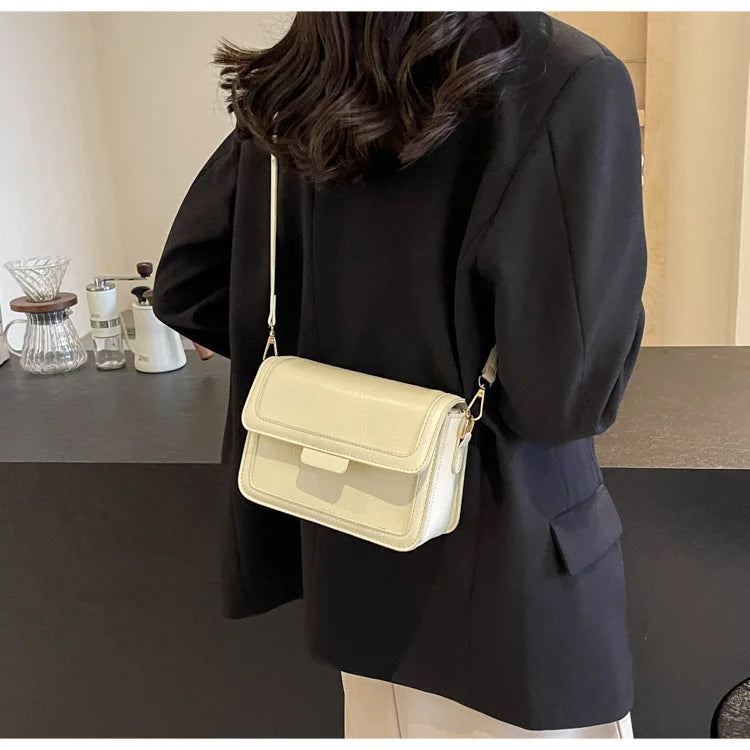 2025 New Fashion Glossy Square Bag for Women, Minimalist Versatile Shoulder Bag Crossbody Purse, Office Commuter Handbag, Trendy