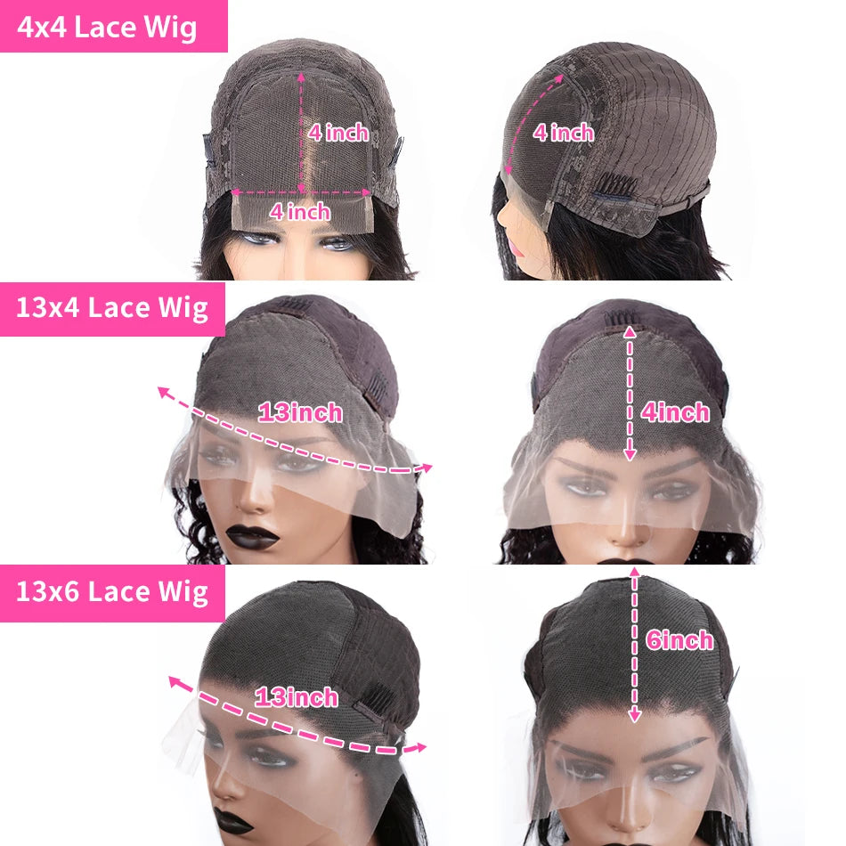 Long Kinky Curly Human Hair Wig For Women Raw Indian Hair 13X4 Transparent Lace Frontal Wig Pre-plucked 30 Inch Natural Color
