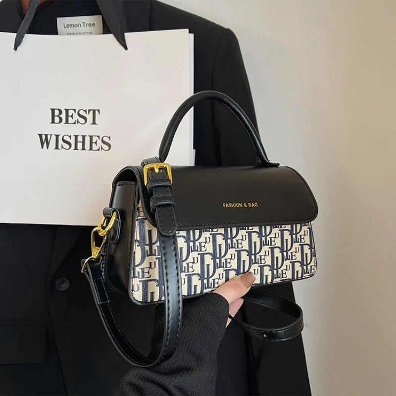 2025 fashionable new women's bag with stylish letter print design, versatile shoulder bag, casual and simple crossbody bag