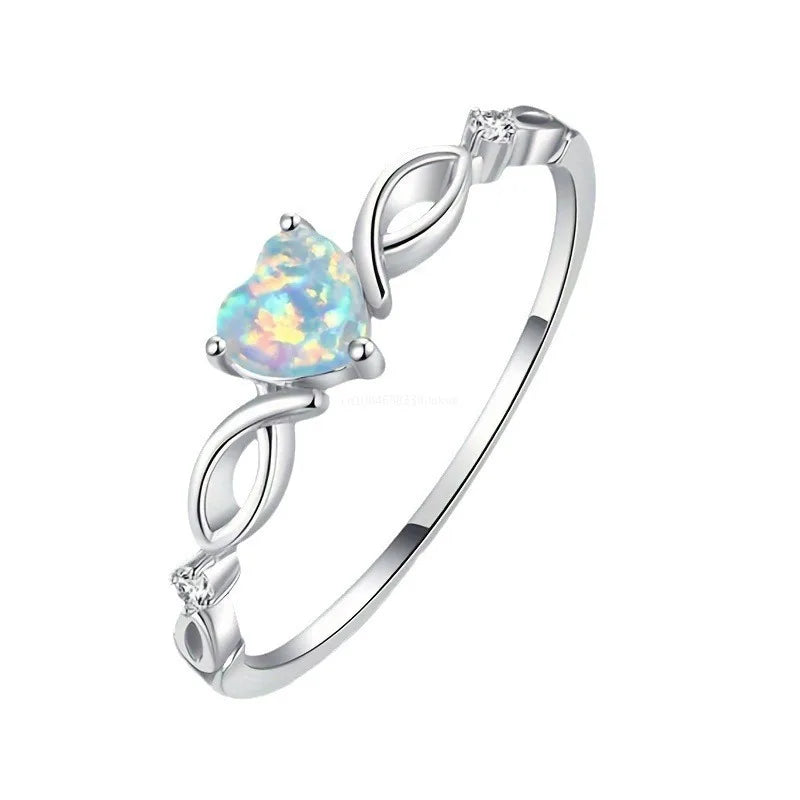 Fashion Love Zircon Ring with Simple and Colorful Style Elegant Retro Women's Wedding Festival Party Accessories and Giftsкольцо