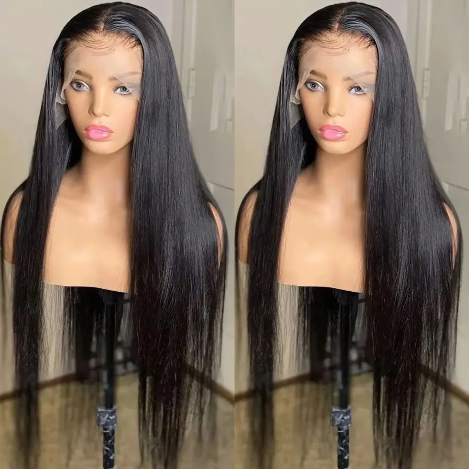 Bone Straight Human Hair Wigs For Women 13x6 HD Transparent Lace Closure Wig Pre Plucked With Baby Hair 4x4 360 Lace Frontal Wig
